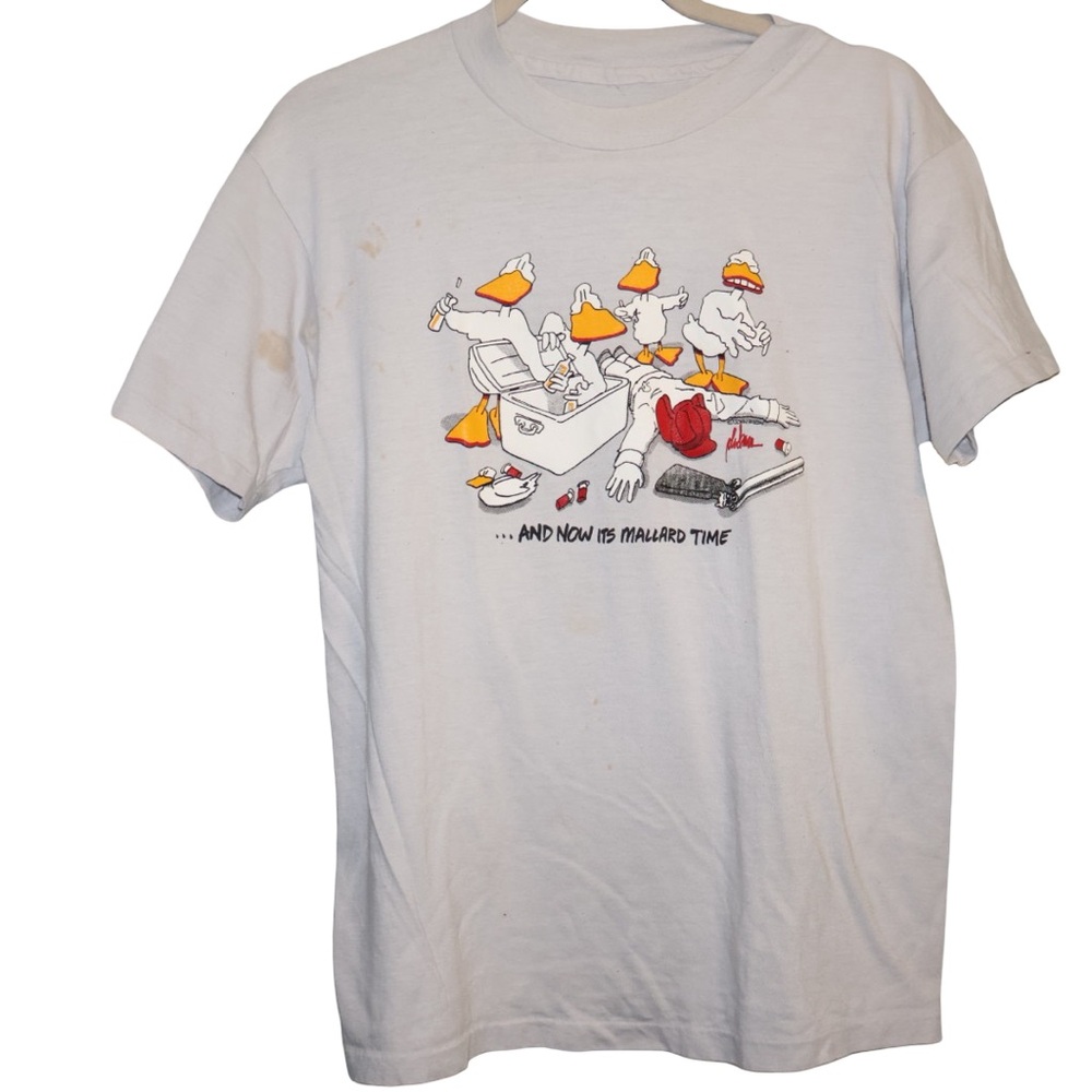 Vintage 90s John Baron single stitch graphic tshirt. Size L.